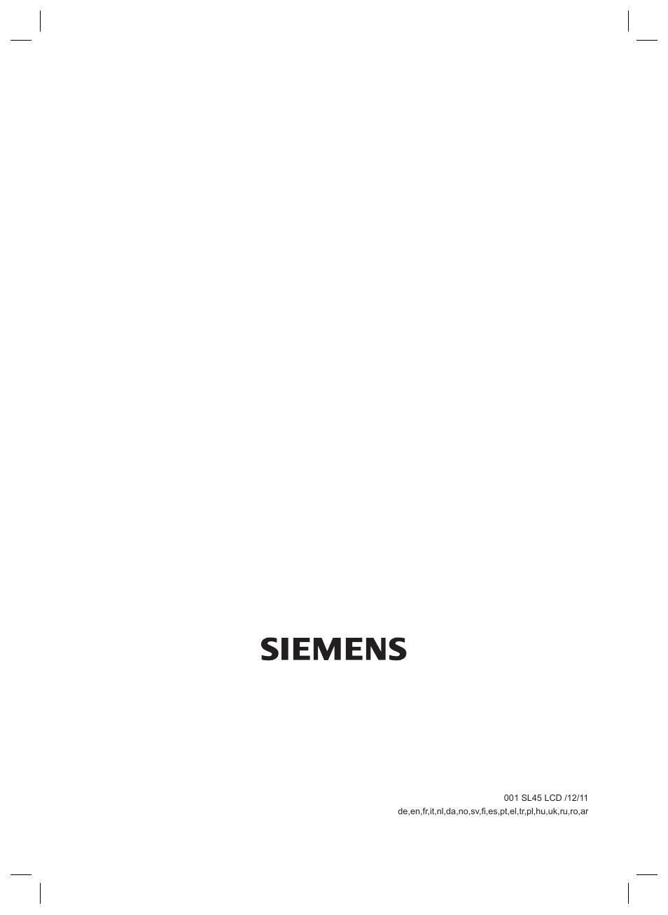 Siemens TS45359 User Manual | Page 156 / 156