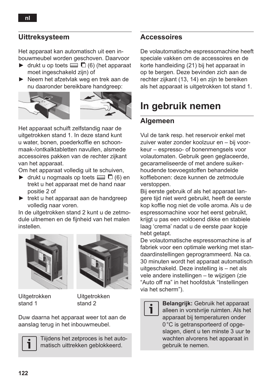 Uittreksysteem, Accessoires, Algemeen | Siemens TK76K573 User Manual | Page 124 / 182