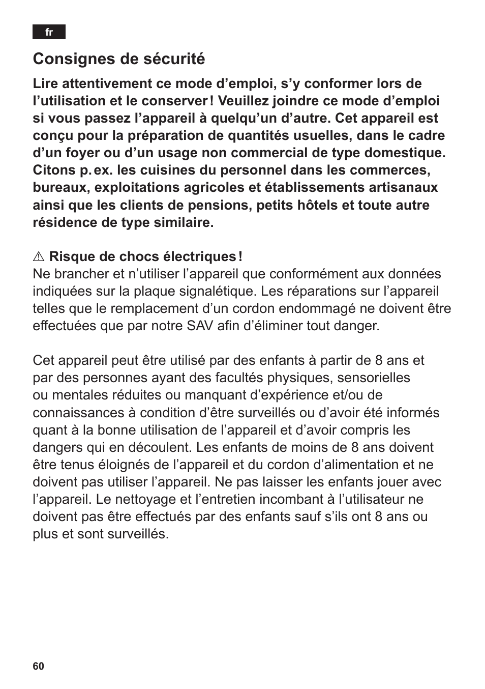 Consignes de sécurité | Siemens TK76K573 User Manual | Page 62 / 182