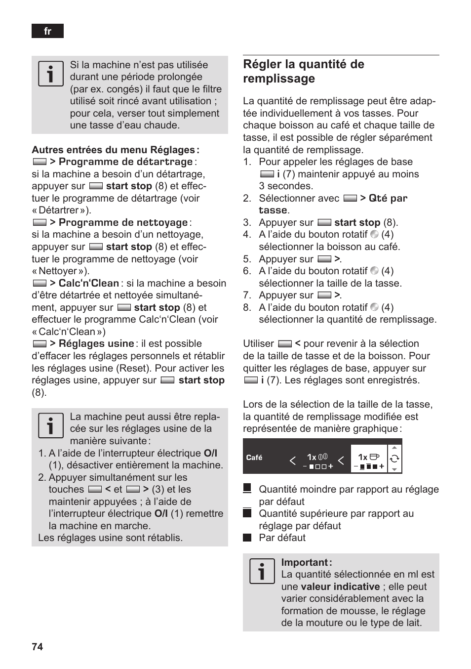 Régler la quantité de remplissage | Siemens TK76K573 User Manual | Page 76 / 182