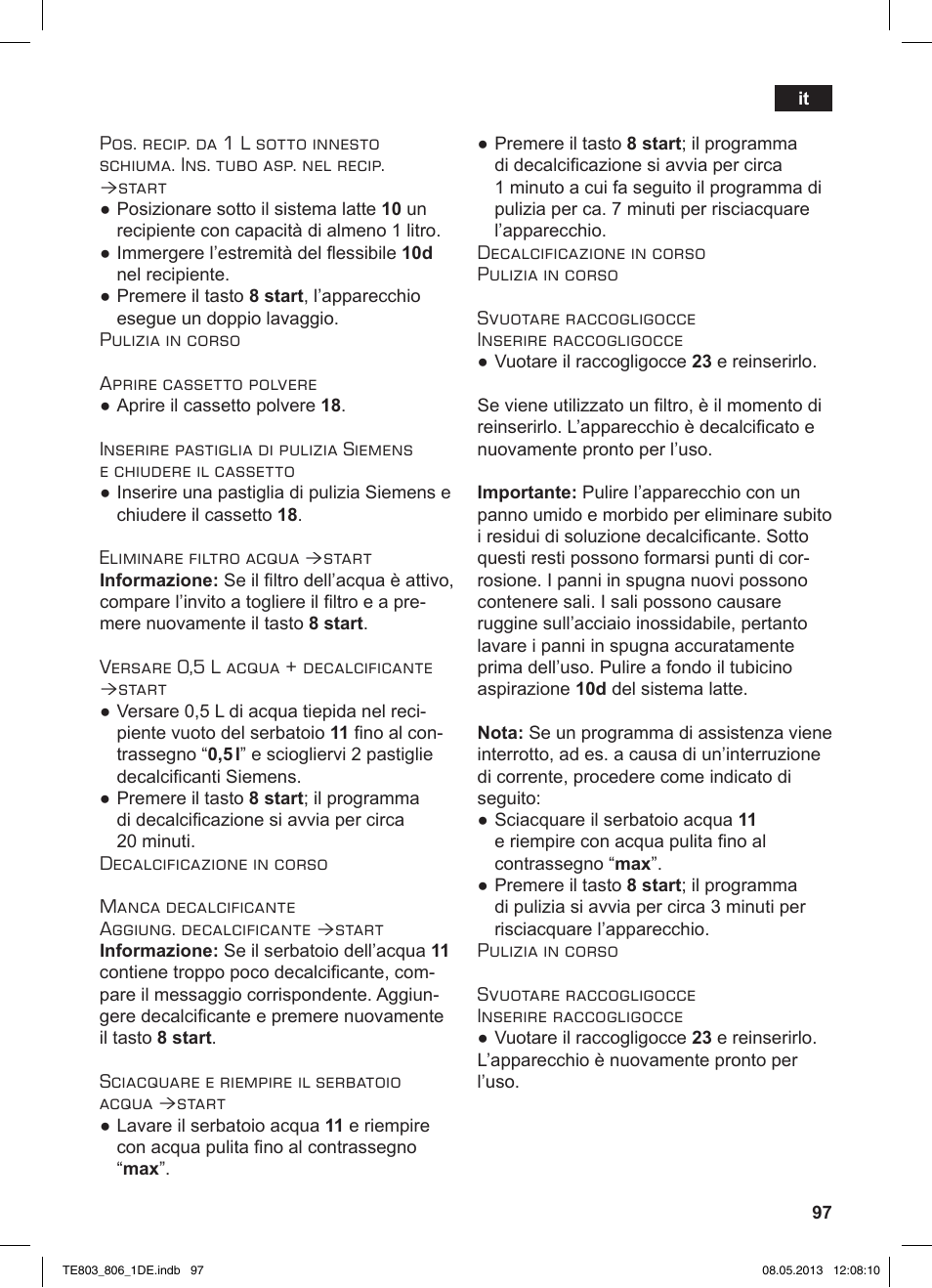 Siemens TE803509DE User Manual | Page 101 / 112