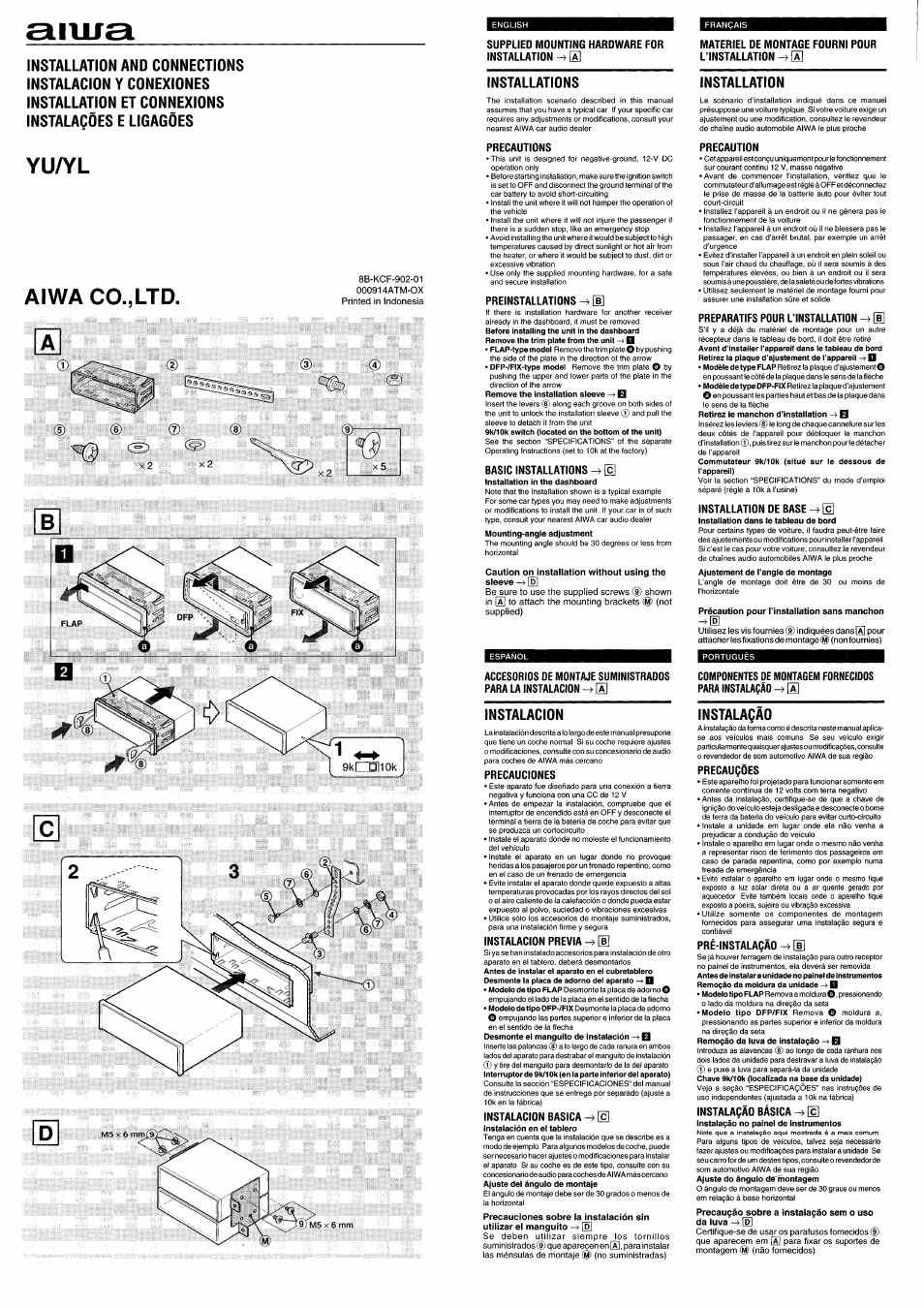 Mounting | Aiwa CDC-X417 User Manual | Page 11 / 18