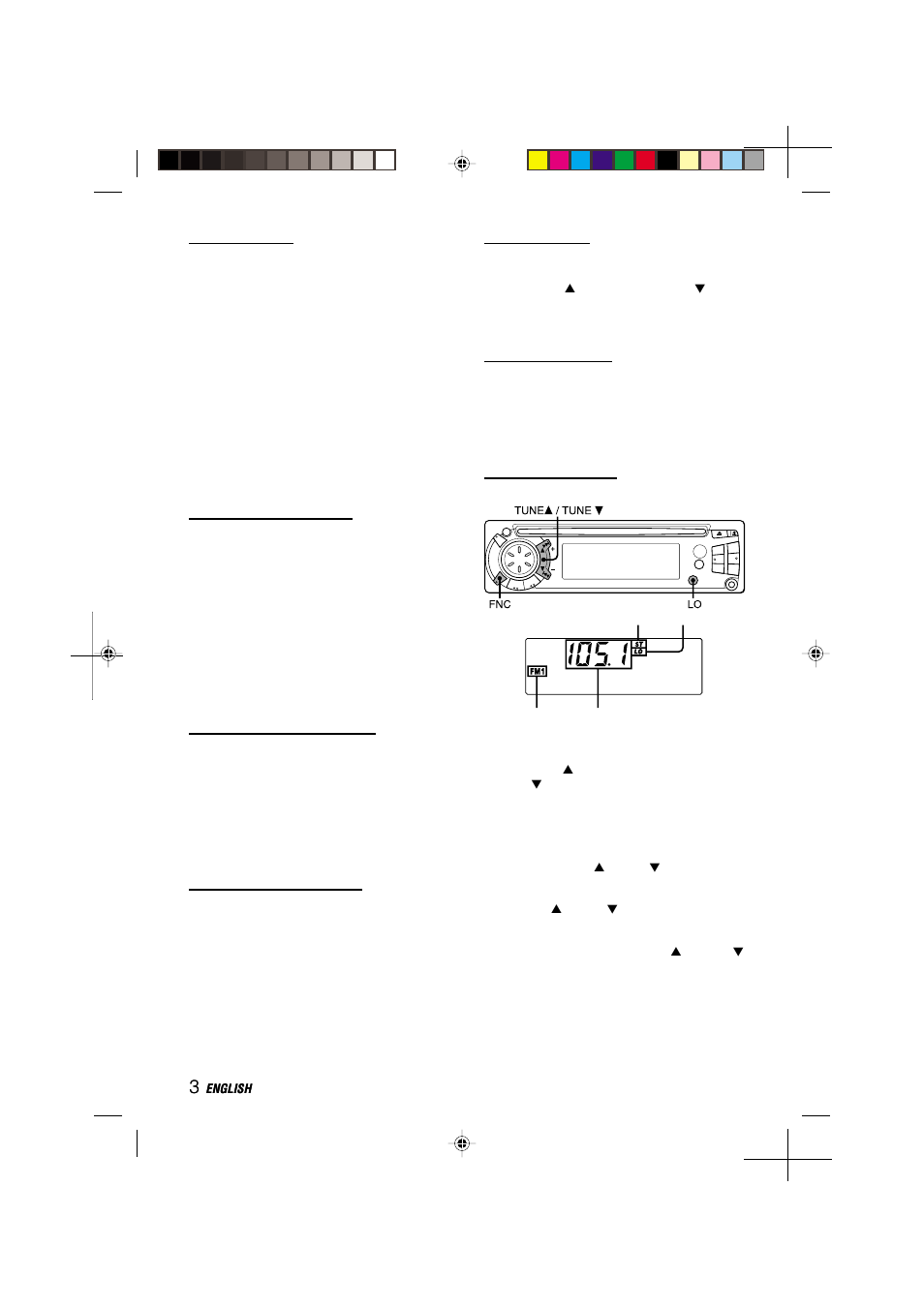 Audio adjust, Clock set, Radio operation | Aiwa CDC-X417 User Manual | Page 4 / 18