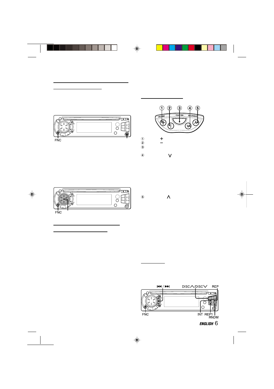 Aux sources, Steering wheel remote, Auxiliary equipment | Other functions, Steering wheel remote control, Cd changer operation | Aiwa CDC-X417 User Manual | Page 7 / 18