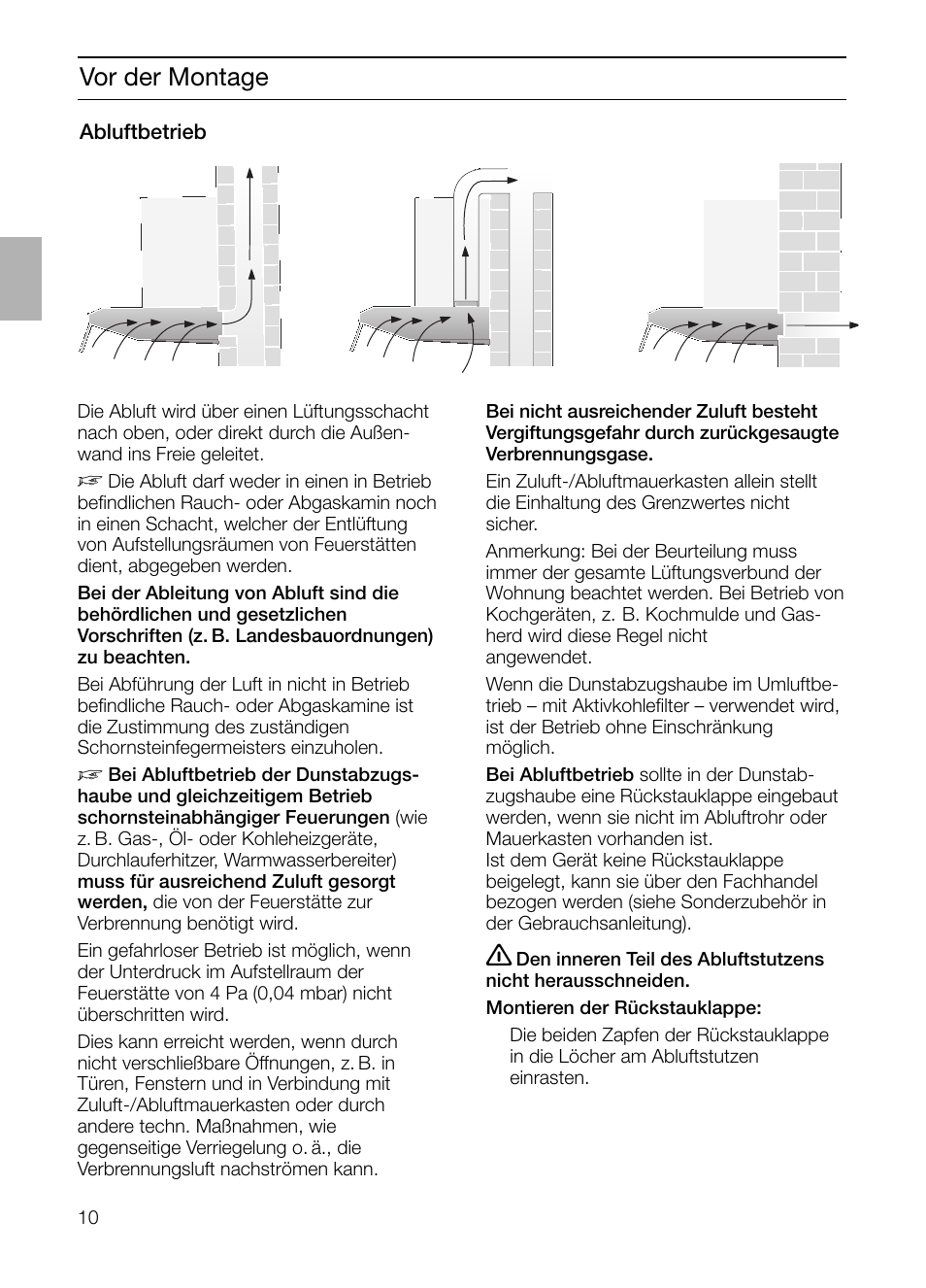 Vor der montage | Siemens LU17122 User Manual | Page 10 / 124