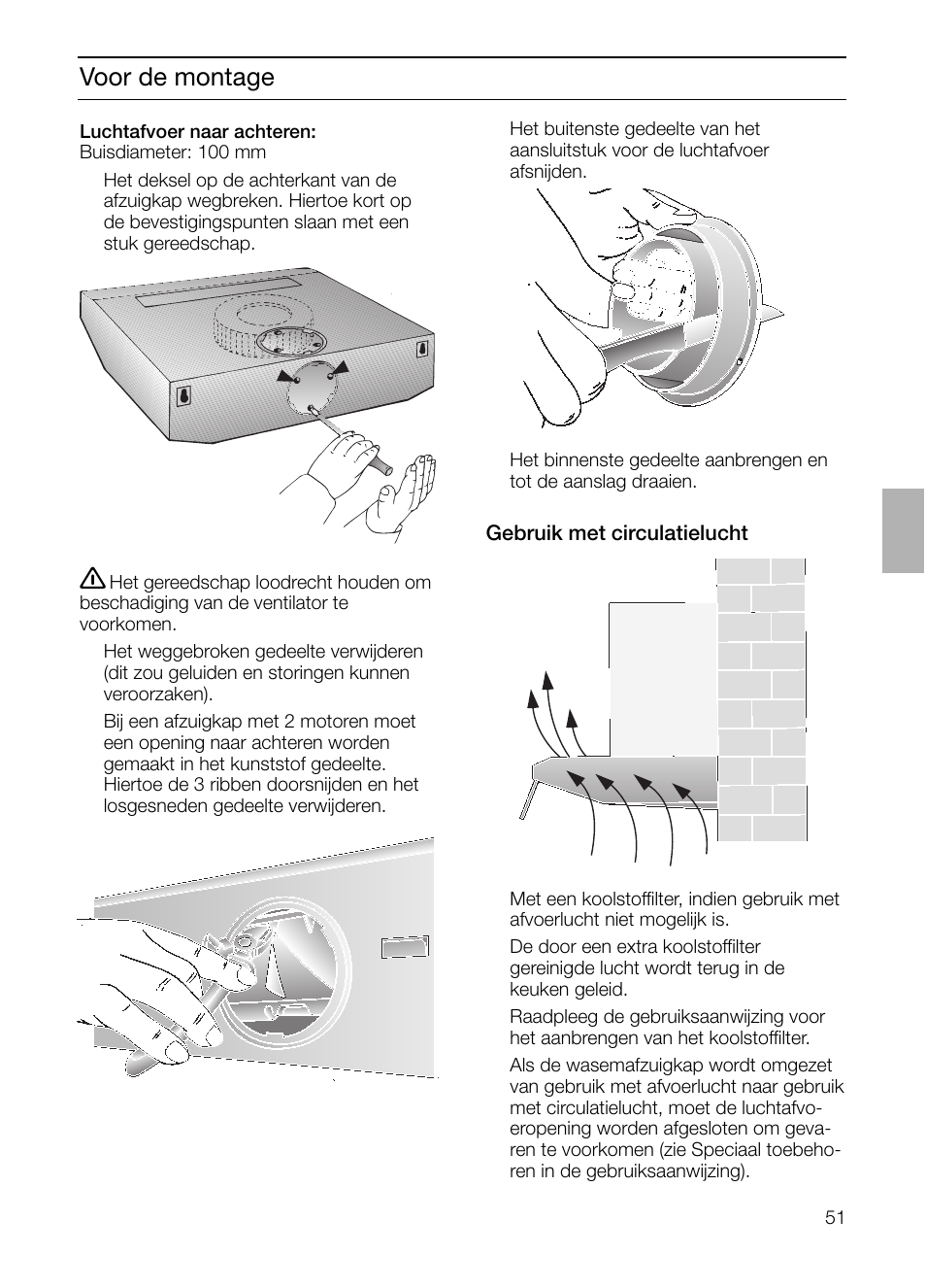 Voor de montage | Siemens LU17122 User Manual | Page 51 / 124