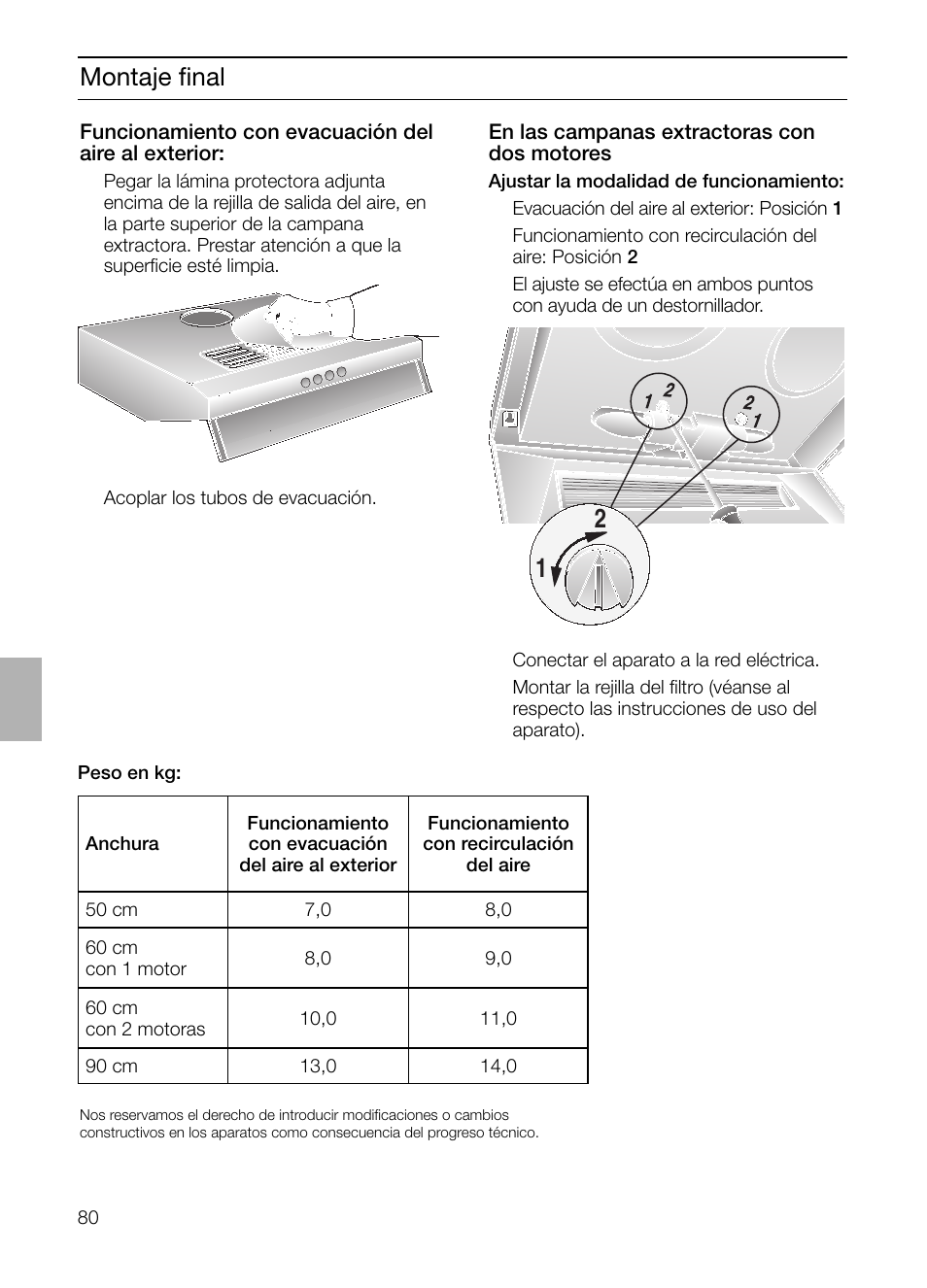 Montaje final | Siemens LU17122 User Manual | Page 80 / 124