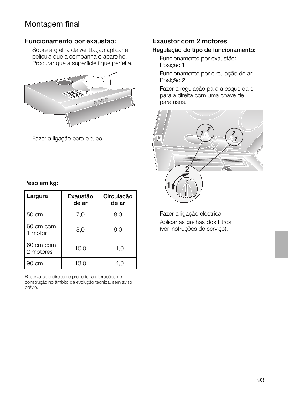 Montagem final | Siemens LU17122 User Manual | Page 93 / 124