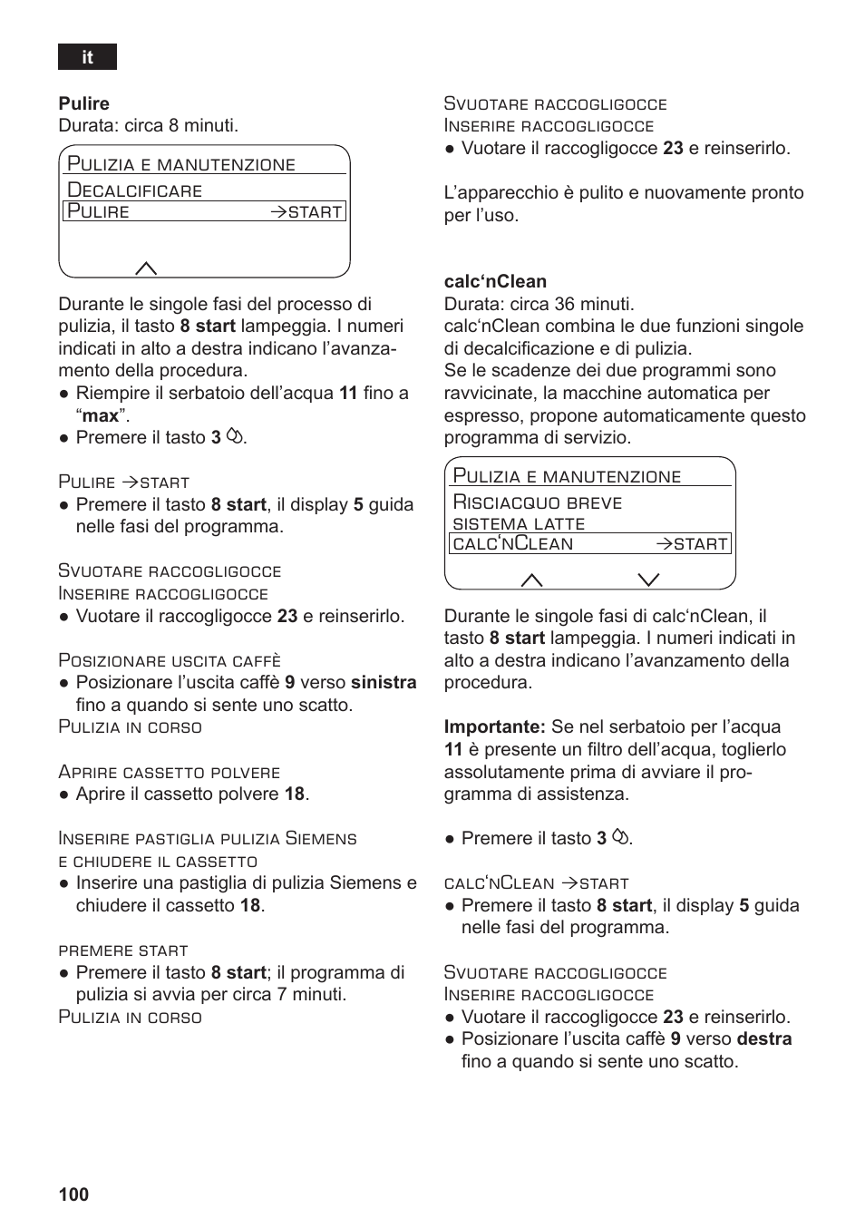 Siemens TE806501DE User Manual | Page 104 / 116