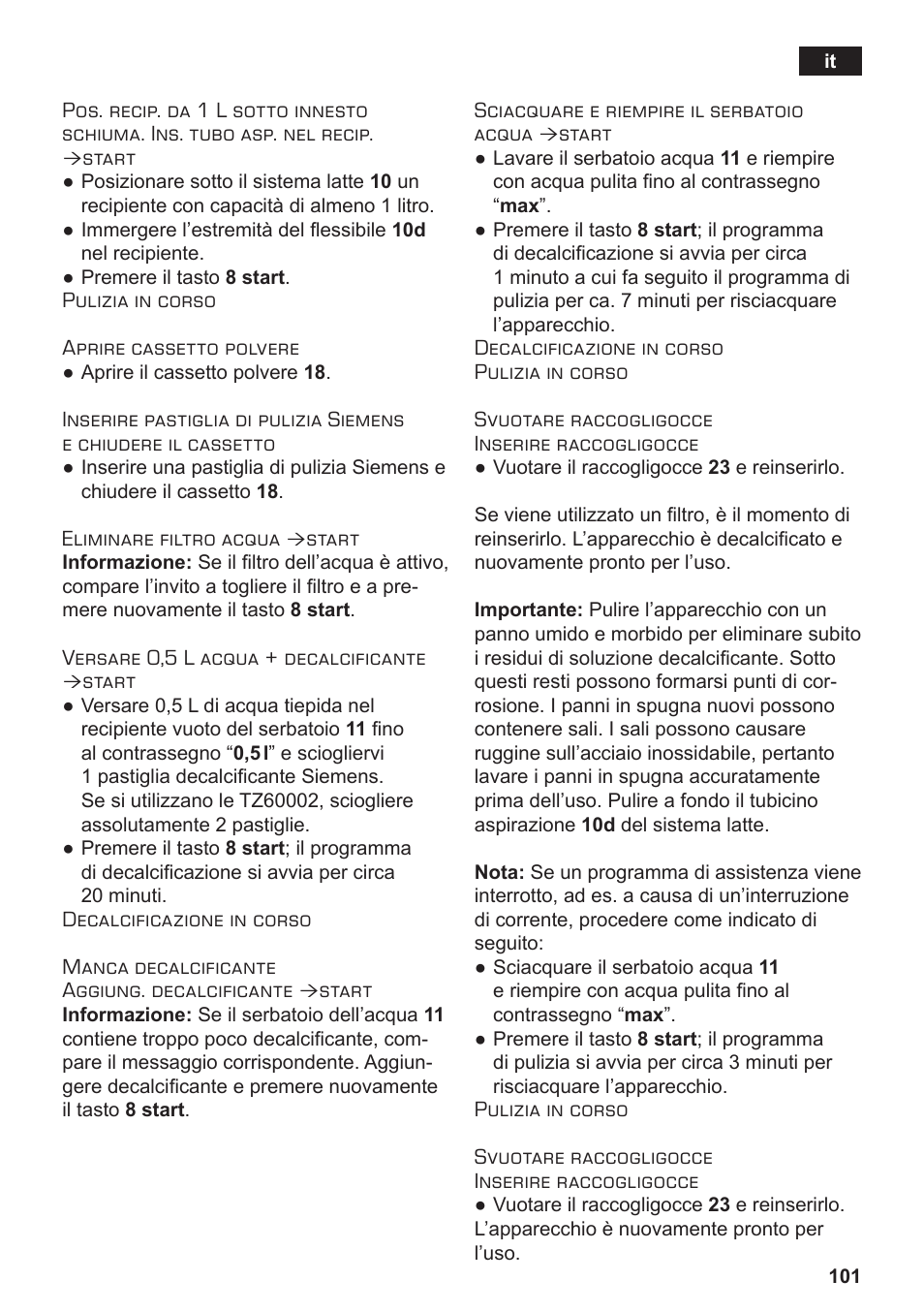 Siemens TE806501DE User Manual | Page 105 / 116