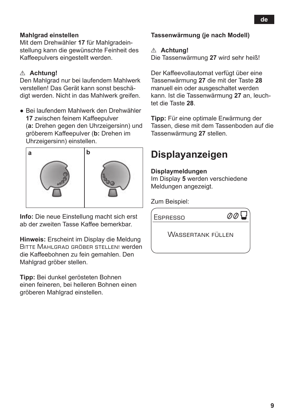 Displayanzeigen | Siemens TE806501DE User Manual | Page 13 / 116