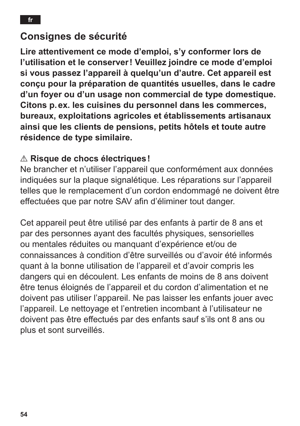 Consignes de sécurité | Siemens TE806501DE User Manual | Page 58 / 116