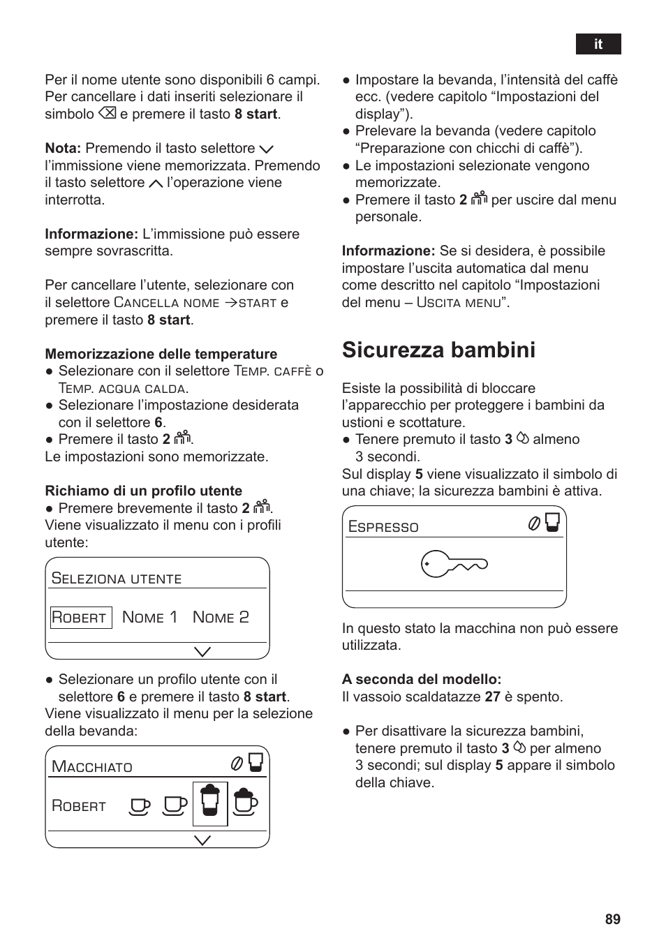 А б е ж, Sicurezza bambini | Siemens TE806501DE User Manual | Page 93 / 116