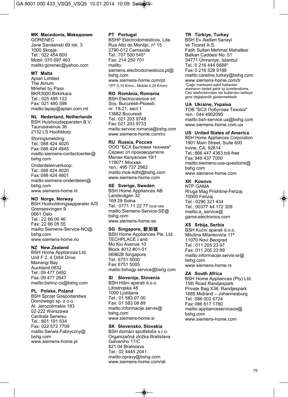 Siemens VSQ5X12M1 User Manual | Page 80 / 96