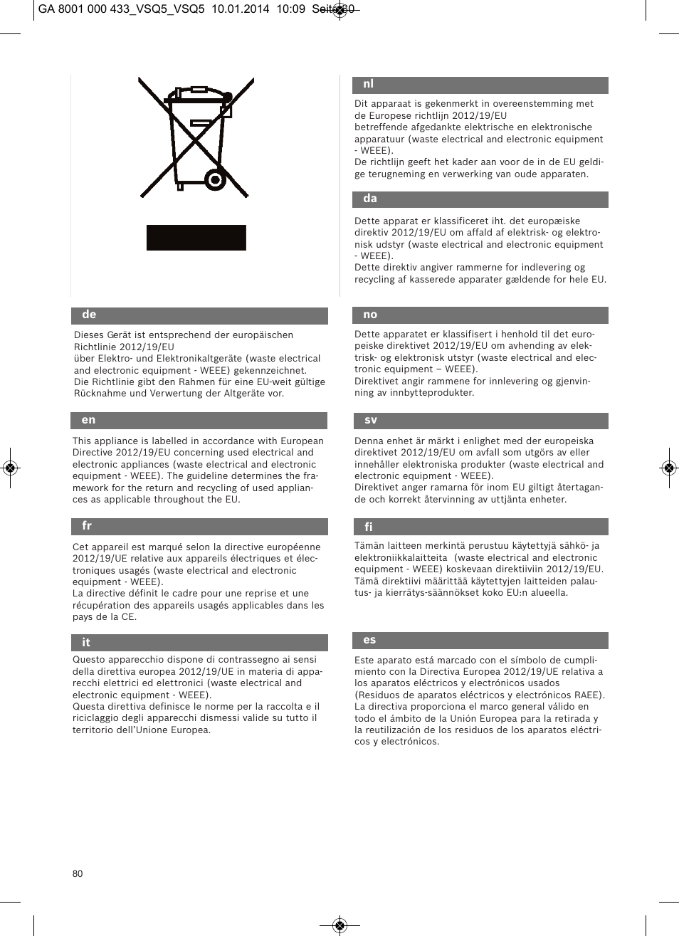 Siemens VSQ5X12M1 User Manual | Page 81 / 96