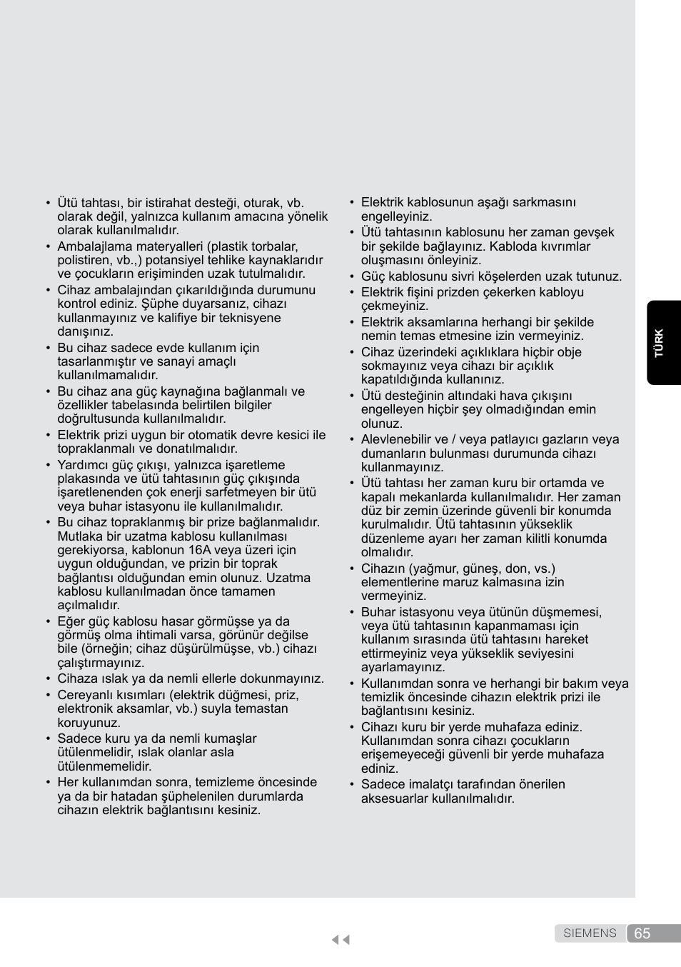 Siemens TN20350 User Manual | Page 65 / 100