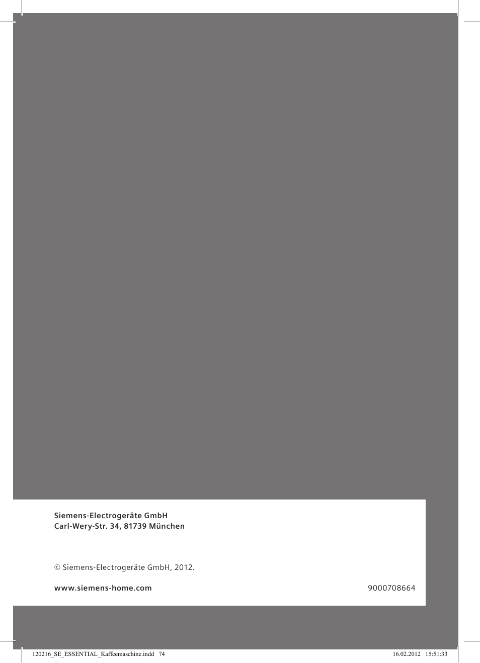 Siemens TC3A0103 User Manual | Page 74 / 74