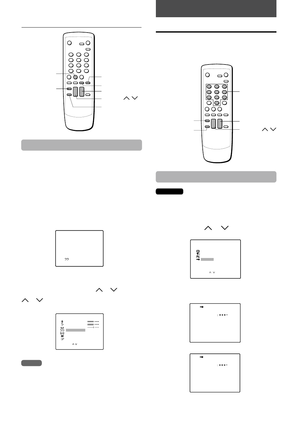 Setting the v-chip, Registering the password, Enjoying special sound effect | Other functions, Adjusting the sound (continued), Enter the same password again for the safety | Aiwa TV-F2000u User Manual | Page 20 / 80