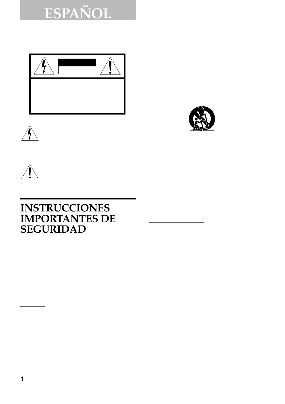 Español, Instrucciones importantes de seguridad, Advertencia | Aiwa TV-F2000u User Manual | Page 33 / 80