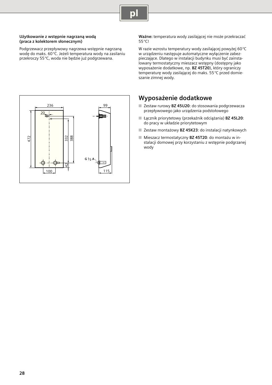 Wyposażenie dodatkowe | Siemens DE2427415 User Manual | Page 34 / 46