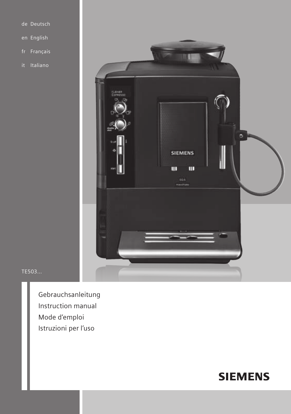 Siemens TE503509DE User Manual | 86 pages