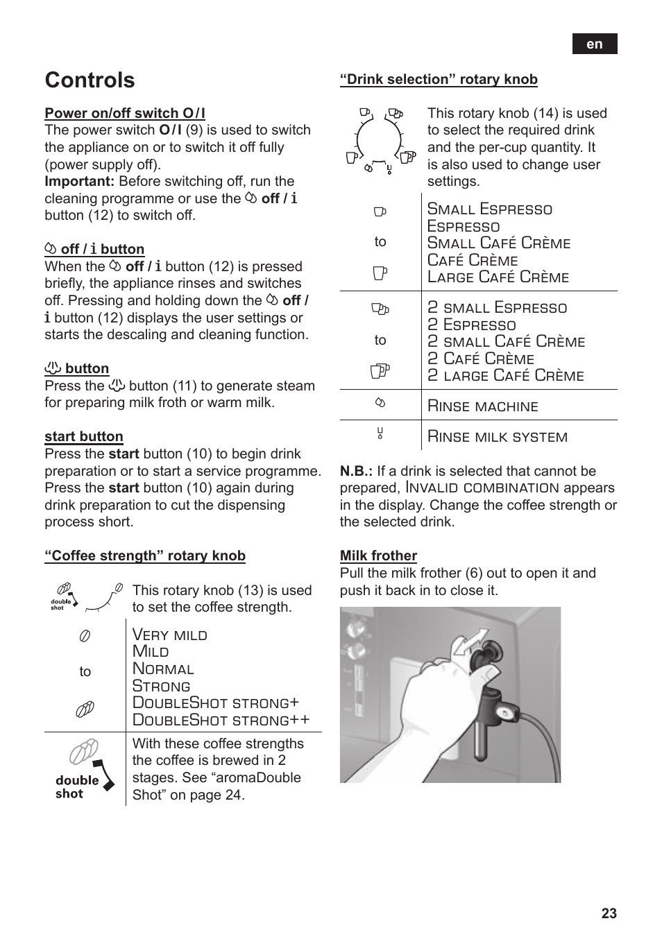 Controls | Siemens TE503509DE User Manual | Page 27 / 86