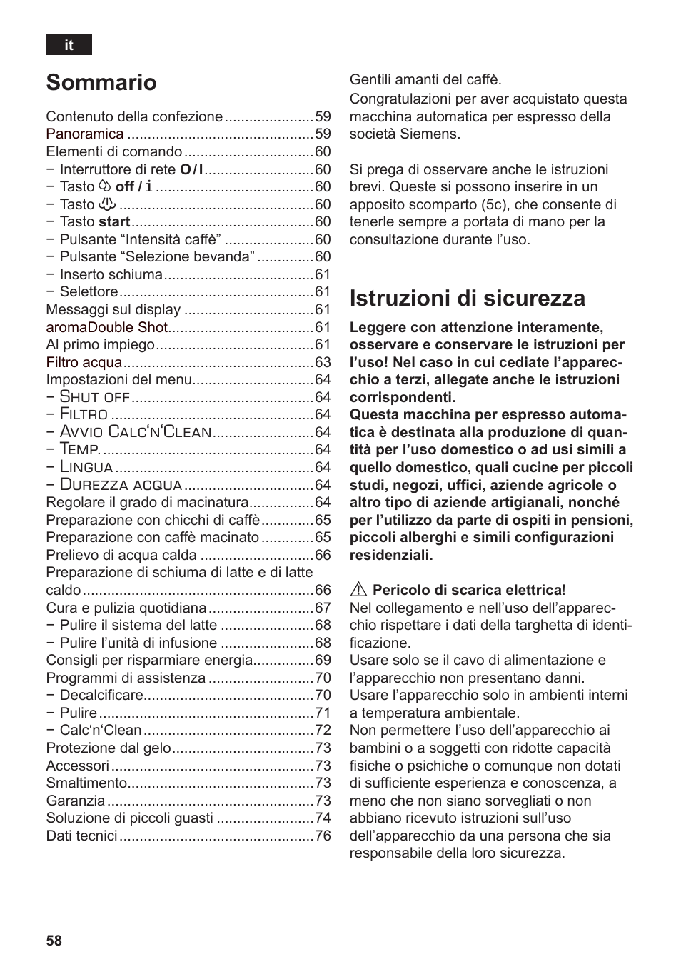 Siemens TE503509DE User Manual | Page 62 / 86