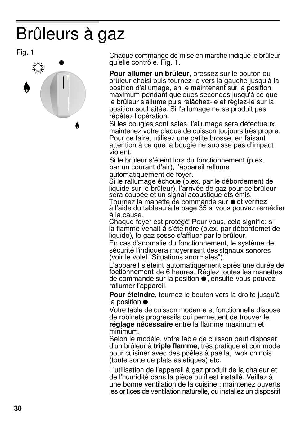 Brûleurs à gaz | Siemens EG20158EU User Manual | Page 32 / 98