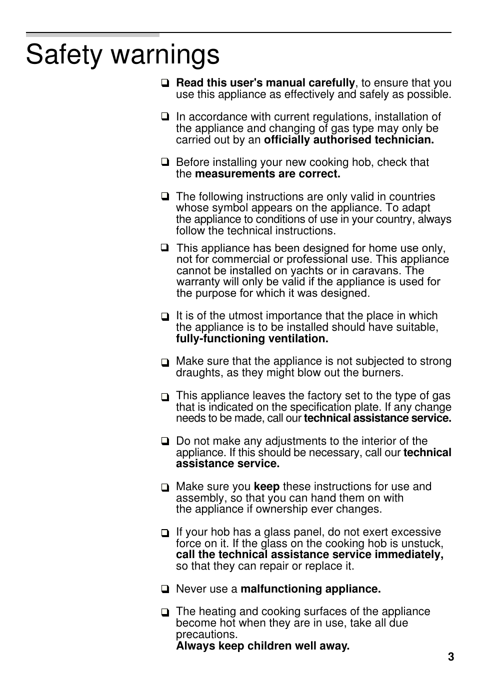 Safety warnings | Siemens EG20158EU User Manual | Page 5 / 98