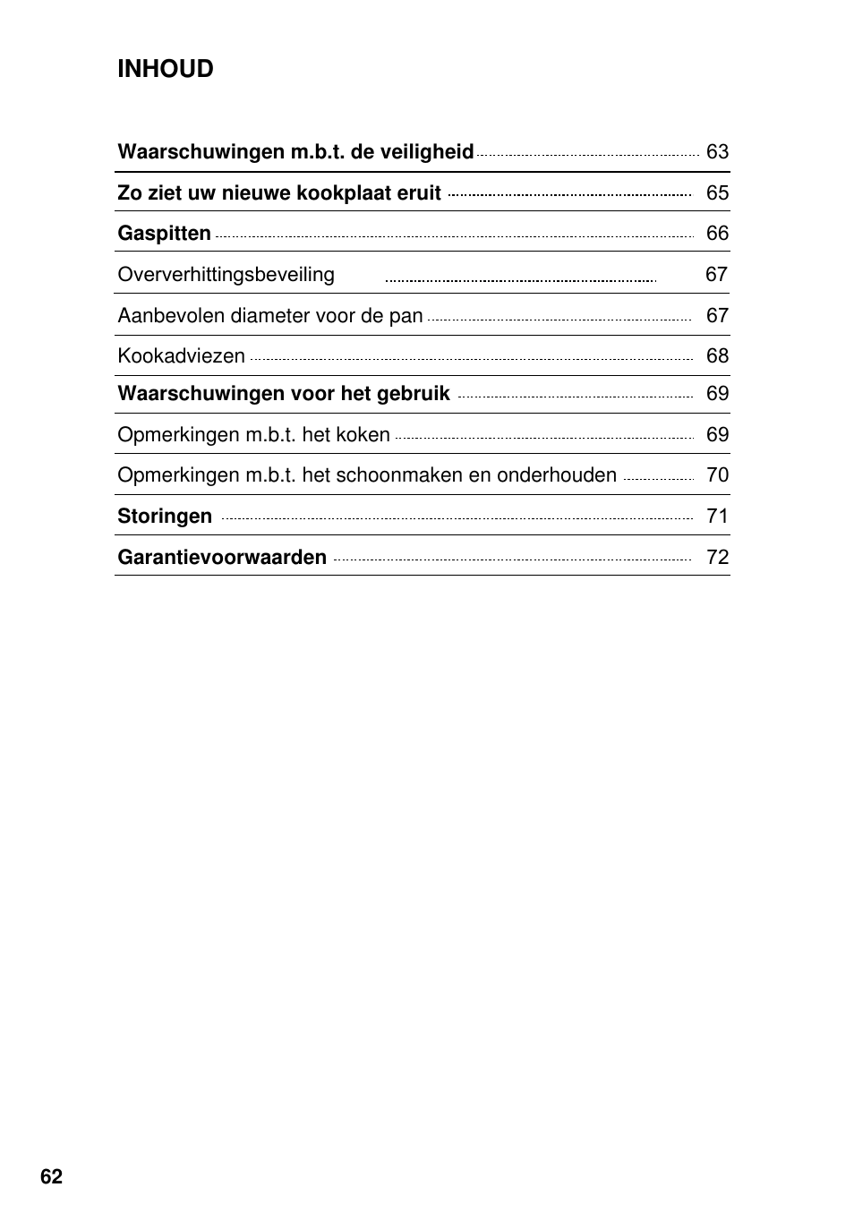 Inhoud | Siemens EG20158EU User Manual | Page 64 / 98