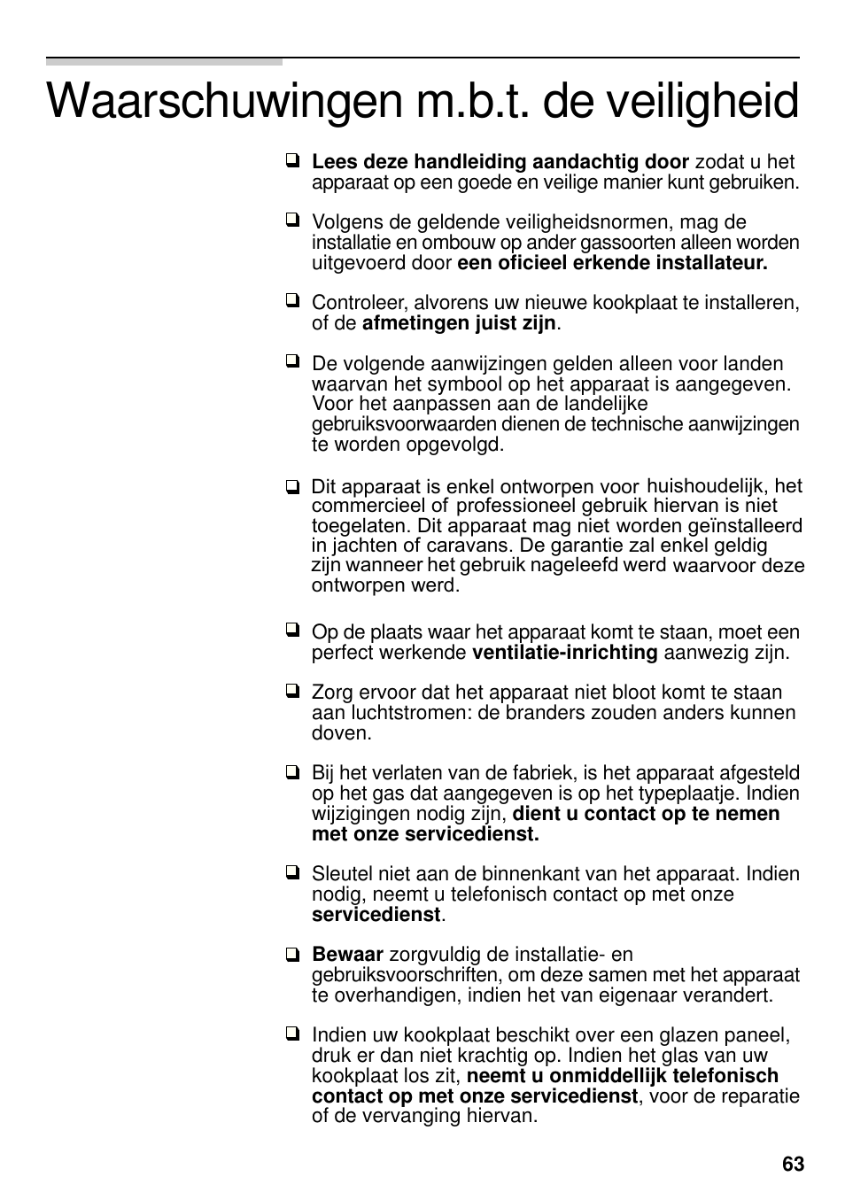 Waarschuwingen m.b.t. de veiligheid | Siemens EG20158EU User Manual | Page 65 / 98