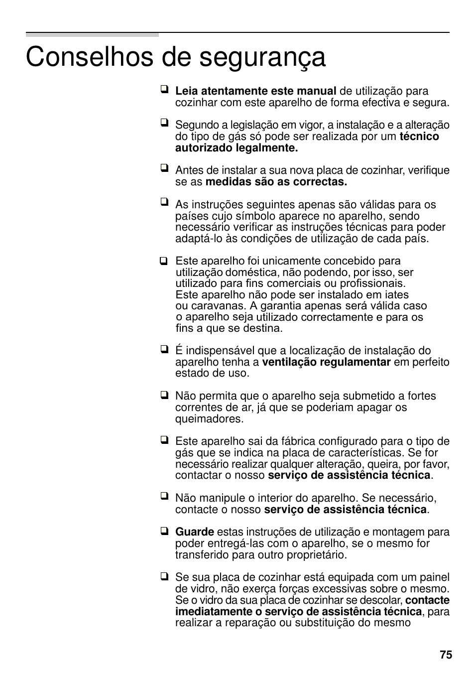 Conselhos de segurança | Siemens EG20158EU User Manual | Page 77 / 98