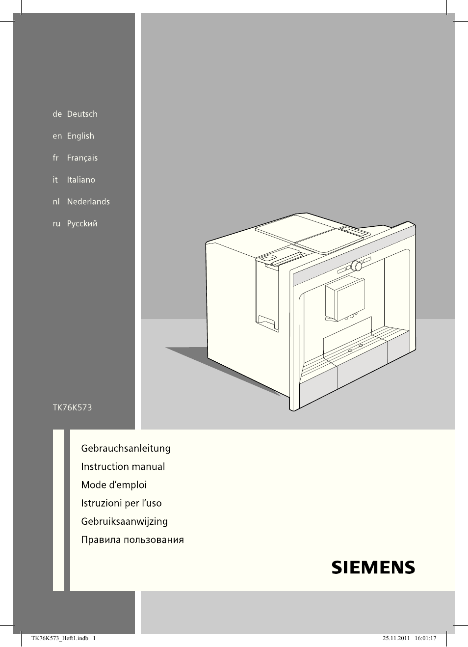 Siemens TK76K573 User Manual | 176 pages