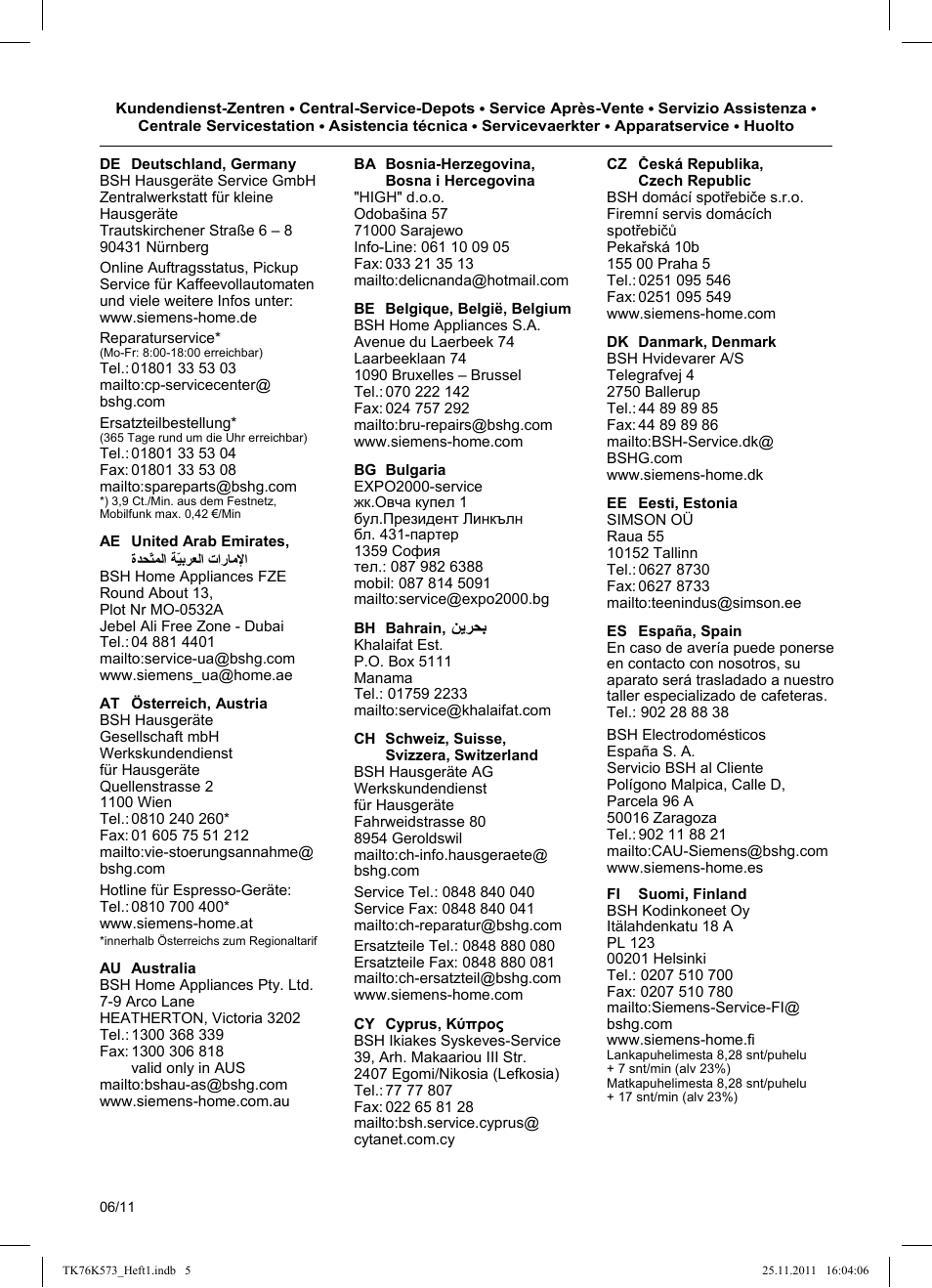 Siemens TK76K573 User Manual | Page 173 / 176