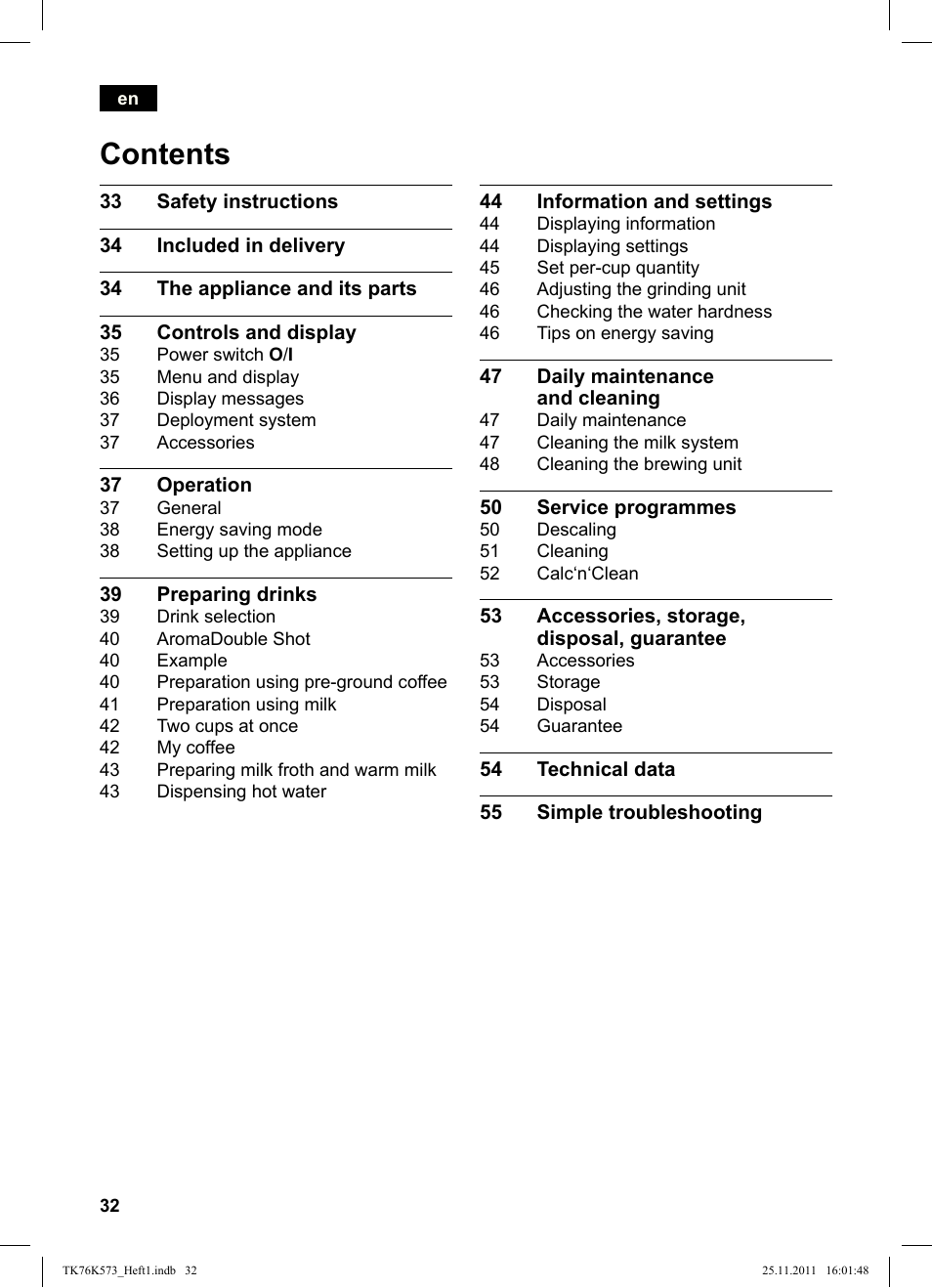 Siemens TK76K573 User Manual | Page 34 / 176