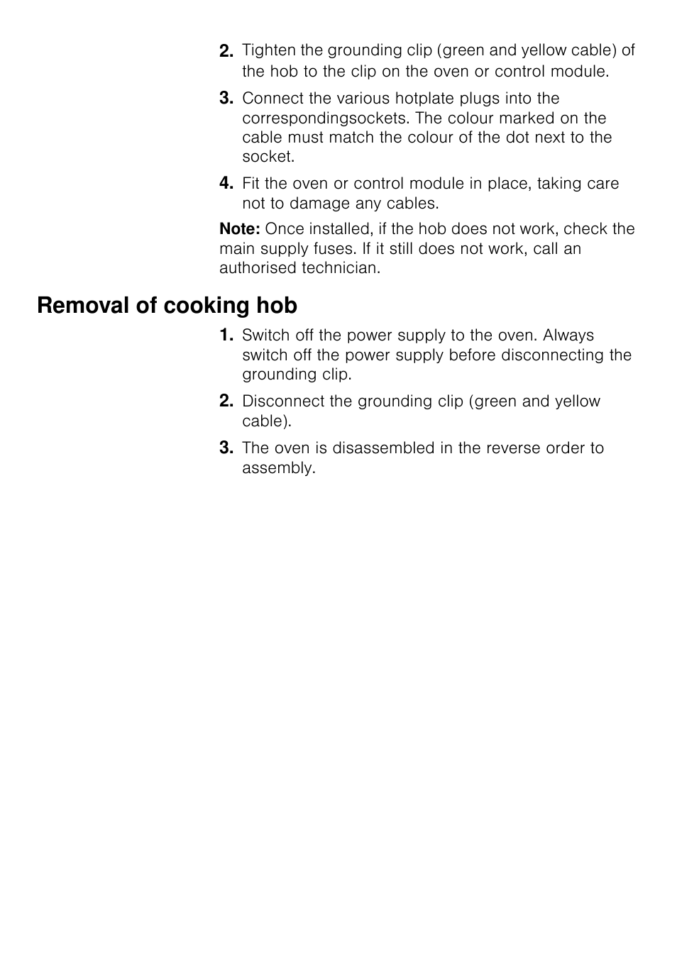 Removal of cooking hob | Siemens EA125501 User Manual | Page 19 / 101