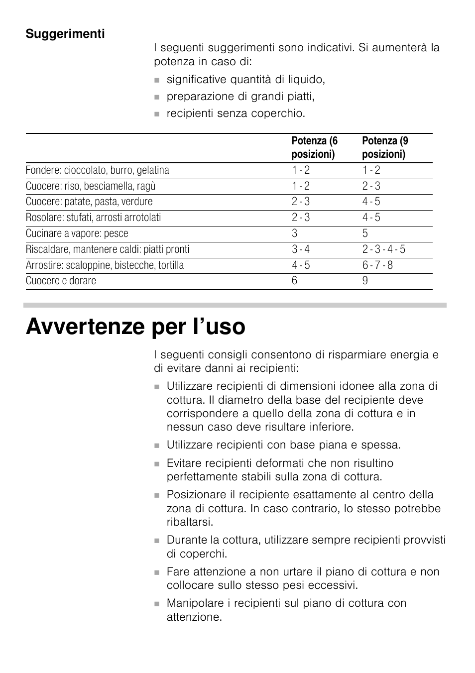 Avvertenze per l’uso | Siemens EA125501 User Manual | Page 41 / 101