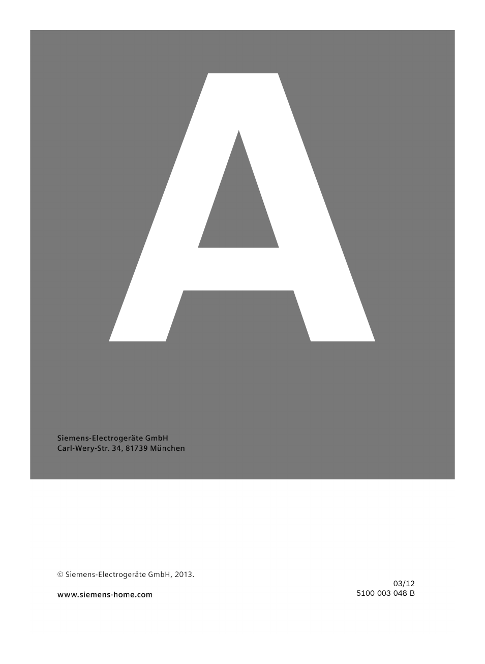 Siemens VS06G2424 User Manual | Page 108 / 108