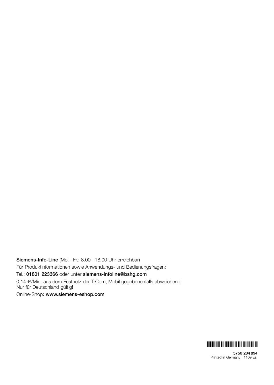 Siemens LI48932 User Manual | Page 68 / 68