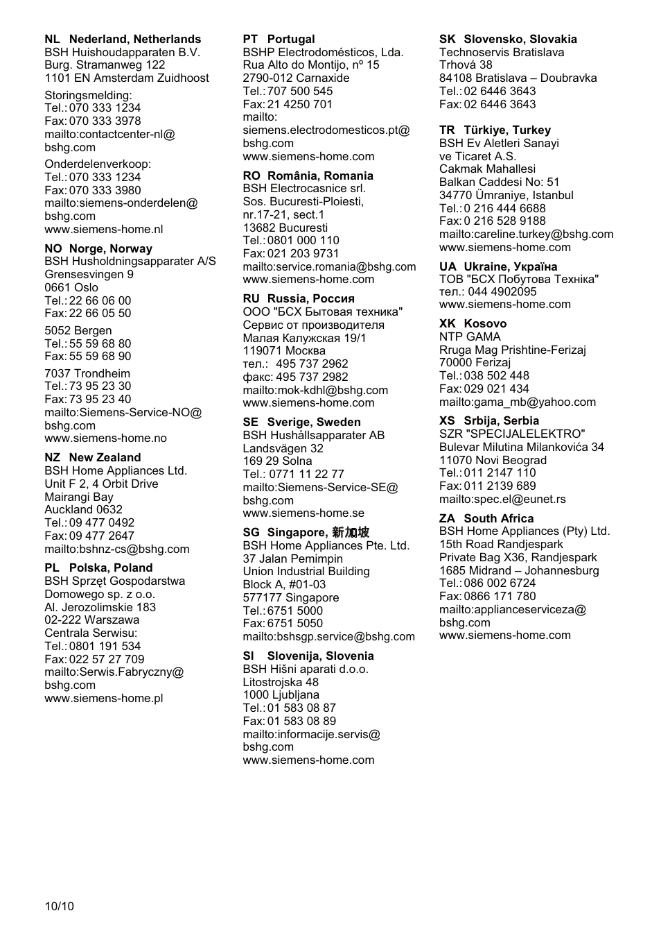 Siemens MQ5B100N User Manual | Page 42 / 44