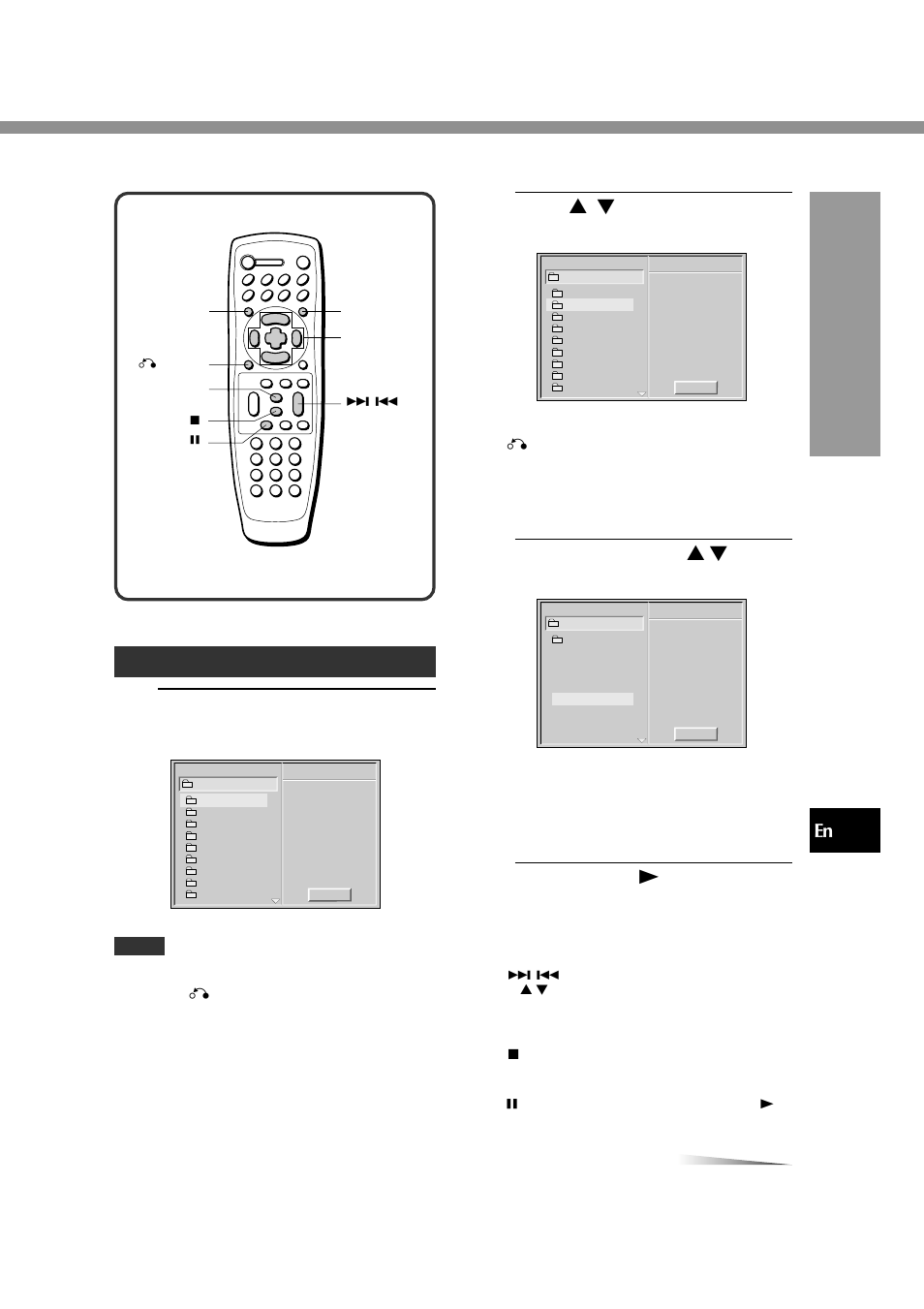 Playing back an mp3 disc, Load an mp3 disc, Press enter or c | More fea tures | Aiwa XD-DV380U User Manual | Page 35 / 48