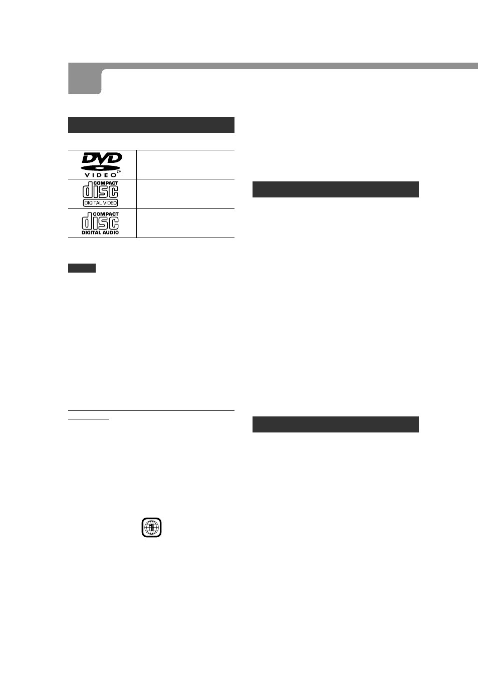 Before use, Supported disc formats, Disc-related terms | Types of video cds | Aiwa XD-DV380U User Manual | Page 4 / 48