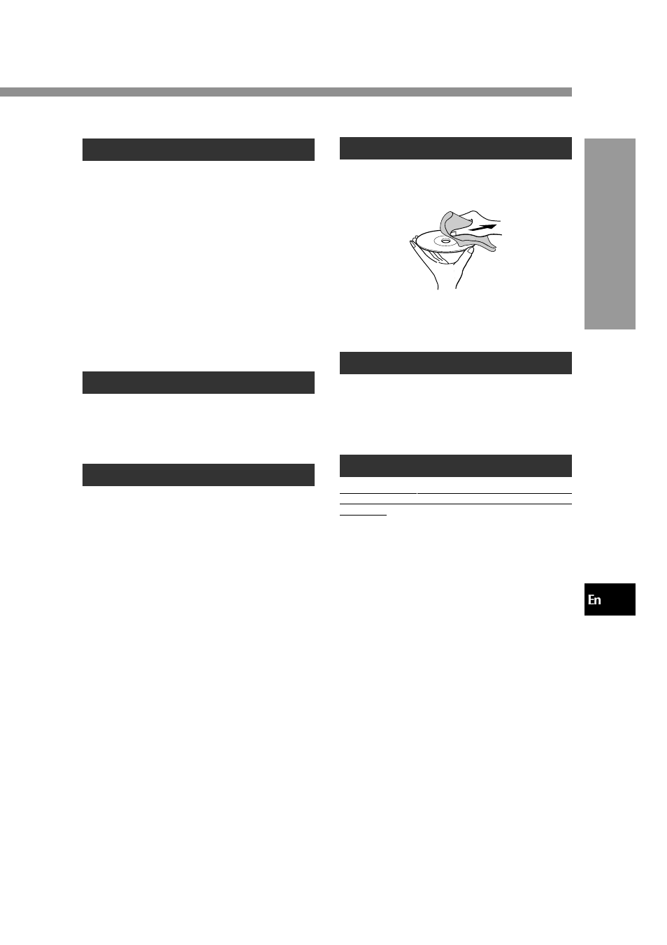 En handling the unit, Handling discs, Cleaning the unit | Cleaning discs, Storing discs | Aiwa XD-DV380U User Manual | Page 5 / 48