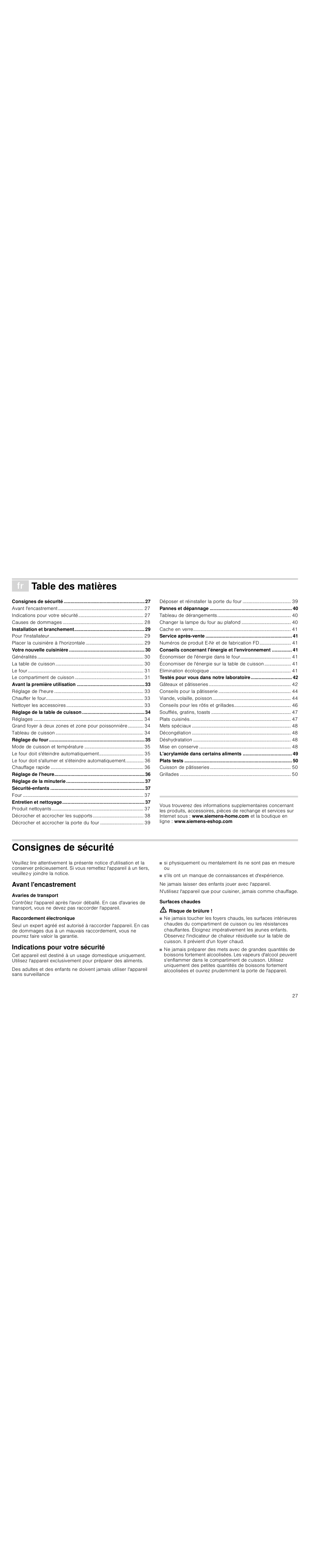 Siemens HC744540 User Manual | Page 27 / 100