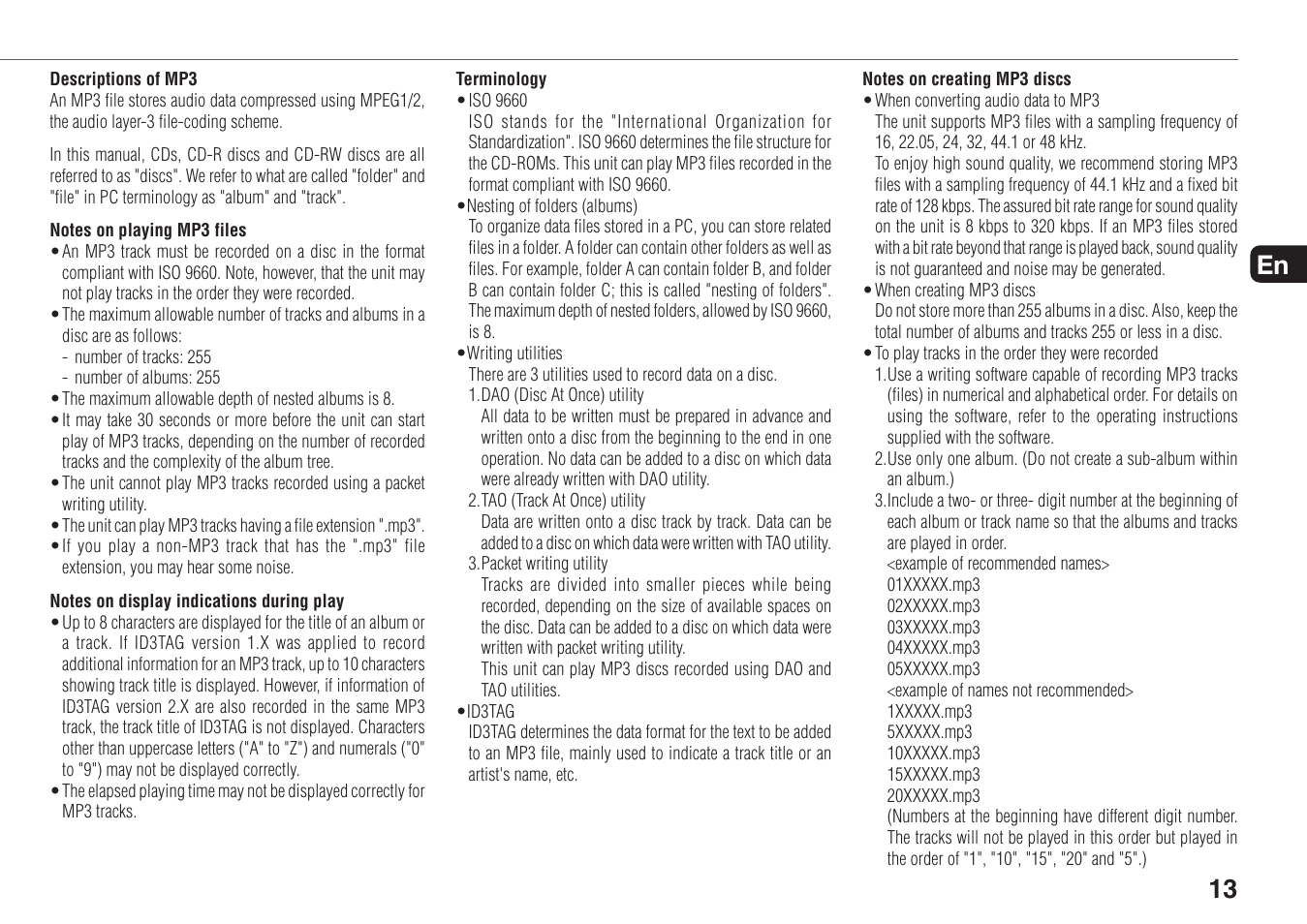 13 en | Aiwa XR-MN5 User Manual | Page 13 / 26