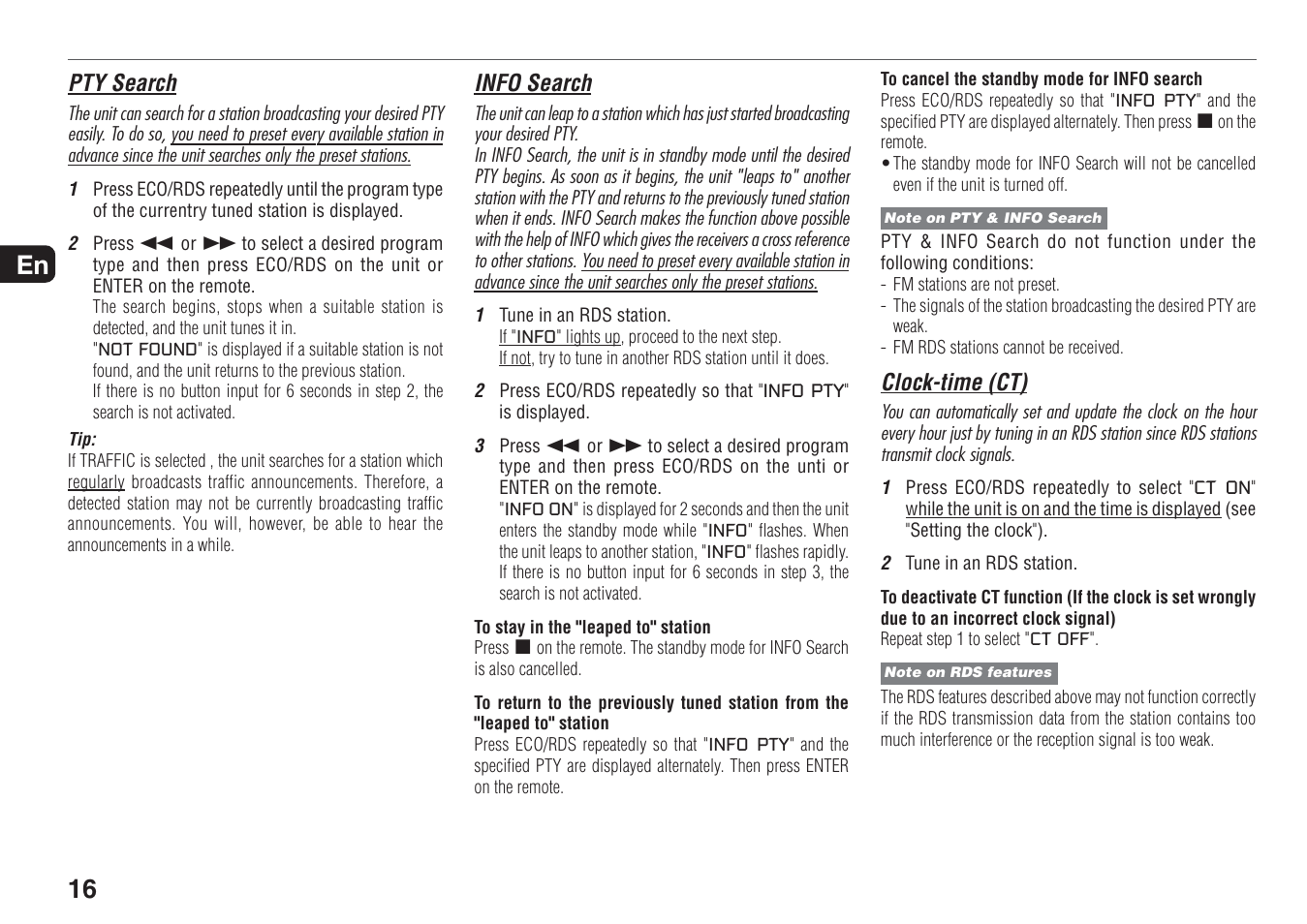 16 en | Aiwa XR-MN5 User Manual | Page 16 / 26