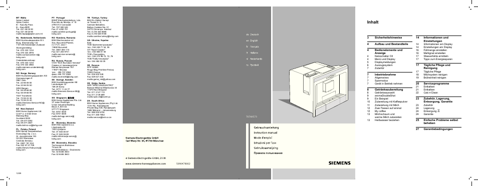 Siemens TK76K573 User Manual | 162 pages