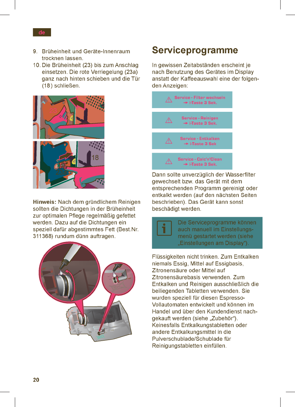 Siemens TK76K573 User Manual | Page 20 / 162