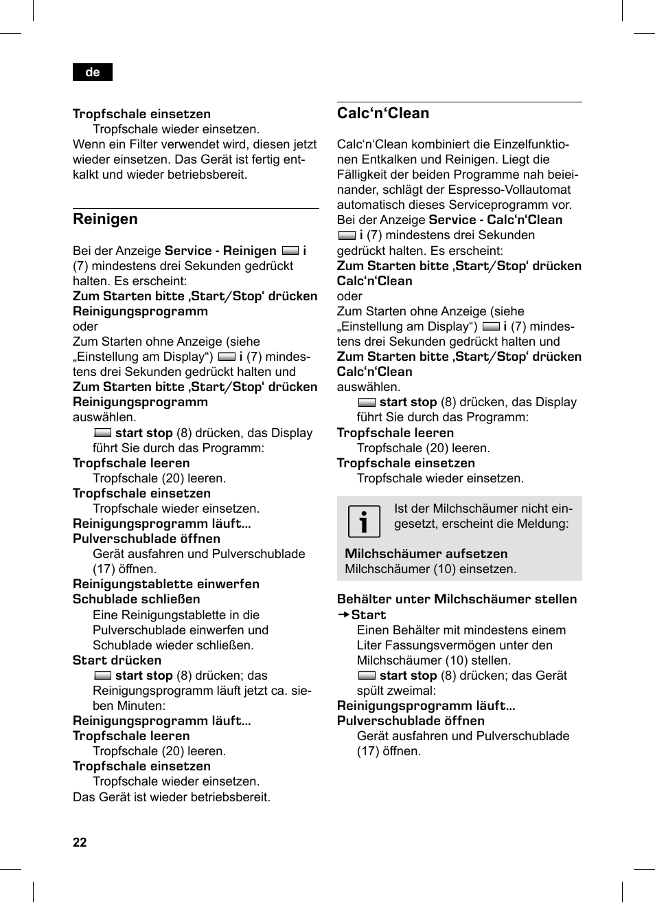 Siemens TK76K573 User Manual | Page 22 / 162