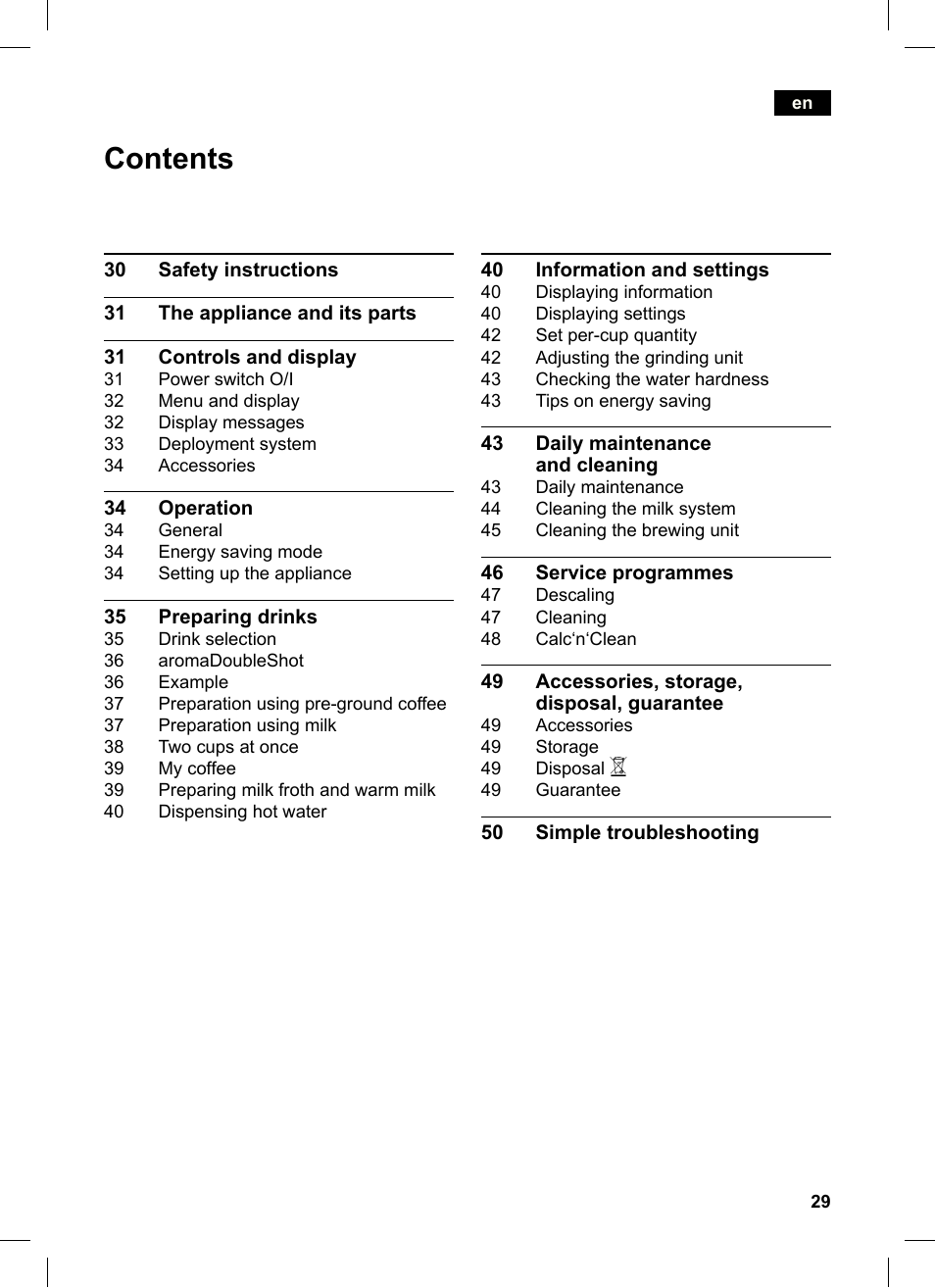 Siemens TK76K573 User Manual | Page 29 / 162